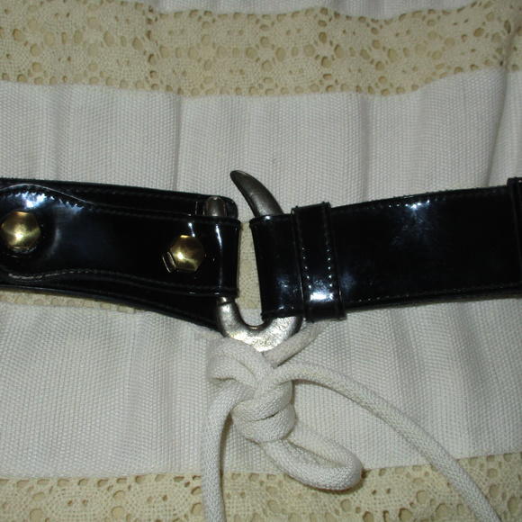VTG ANN KLEIN CALDERON HOOK PATENT BELT 60\'S WOW main image 6